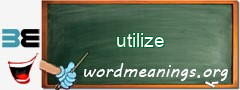 WordMeaning blackboard for utilize